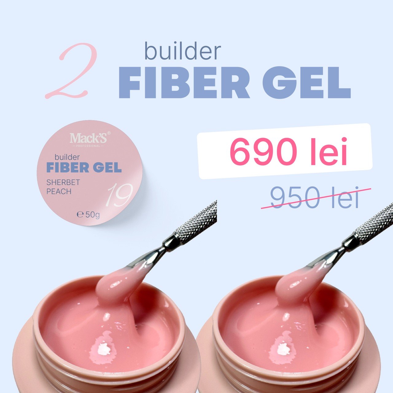 2X Fiber Sherbet Peach 19 /50g