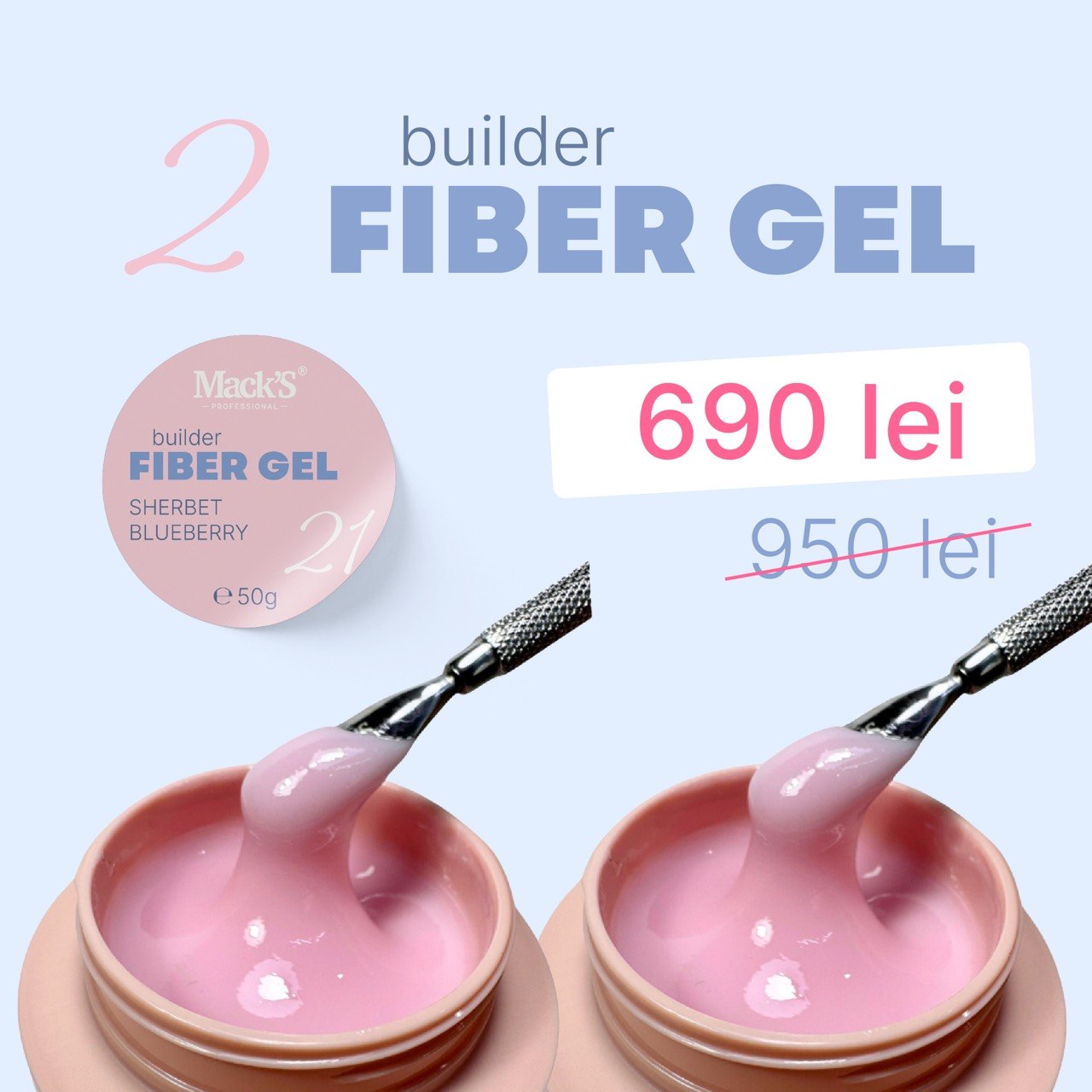 2X Fiber Sherbet Blueberry 21 /50g