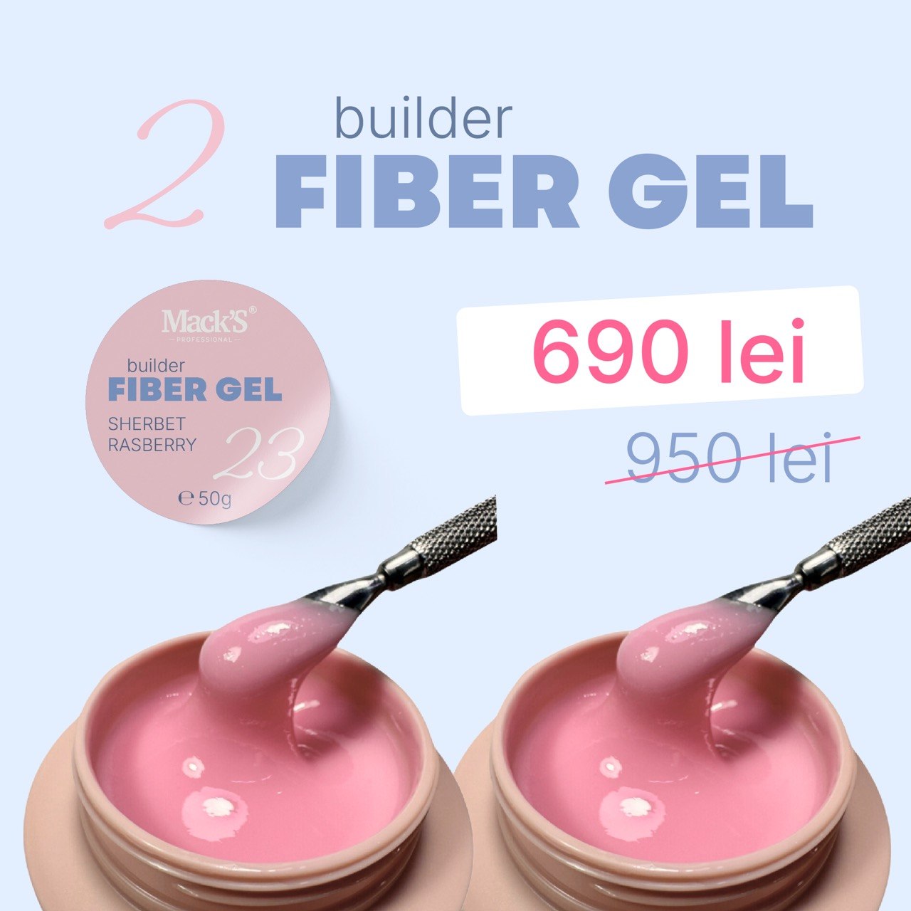 2X Fiber Sherbet Rasberry 23 /50g