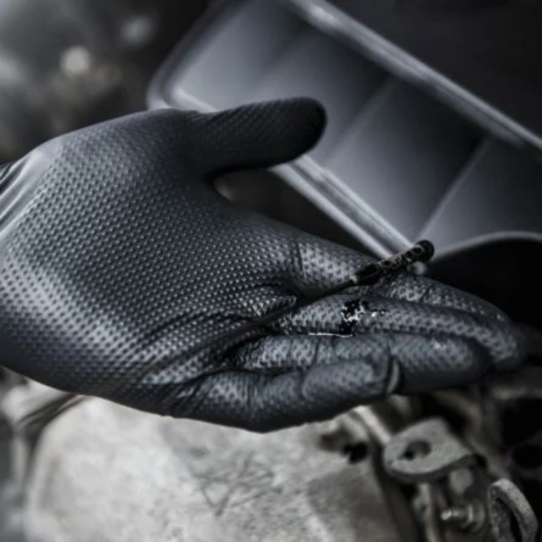 Manusi Nitril Gofrate Diamantate Black L,50 buc