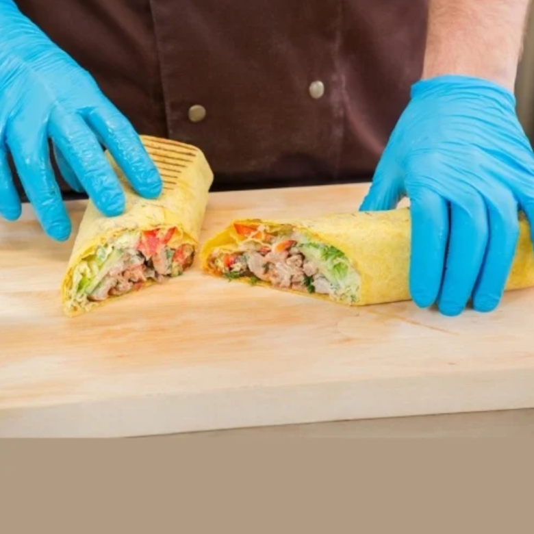 Manusi nitril de unica folosinta, Blue, XL, 100 buc