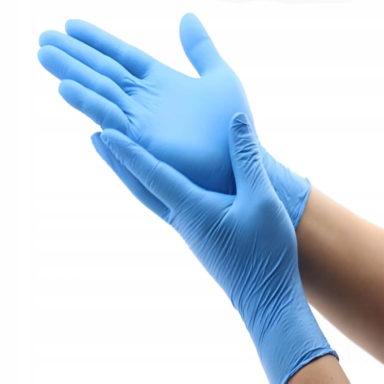 Manusi nitril de unica folosinta, Blue, M, 100 buc