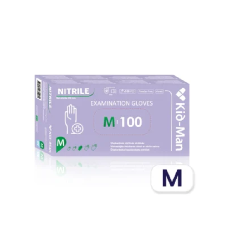 Manusi nitril, Kid Man, Purple, M, 100 buc