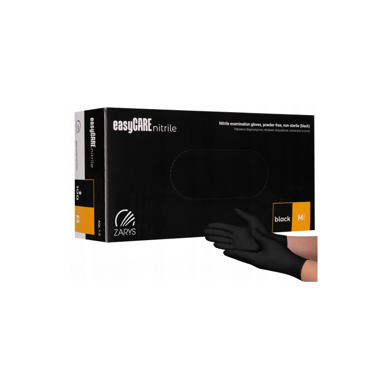Manusi nitril de unica folosinta, Black, M, 100 buc