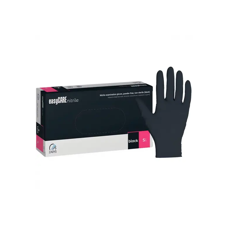 Manusi nitril de unica folosinta, Black, S, 100 buc