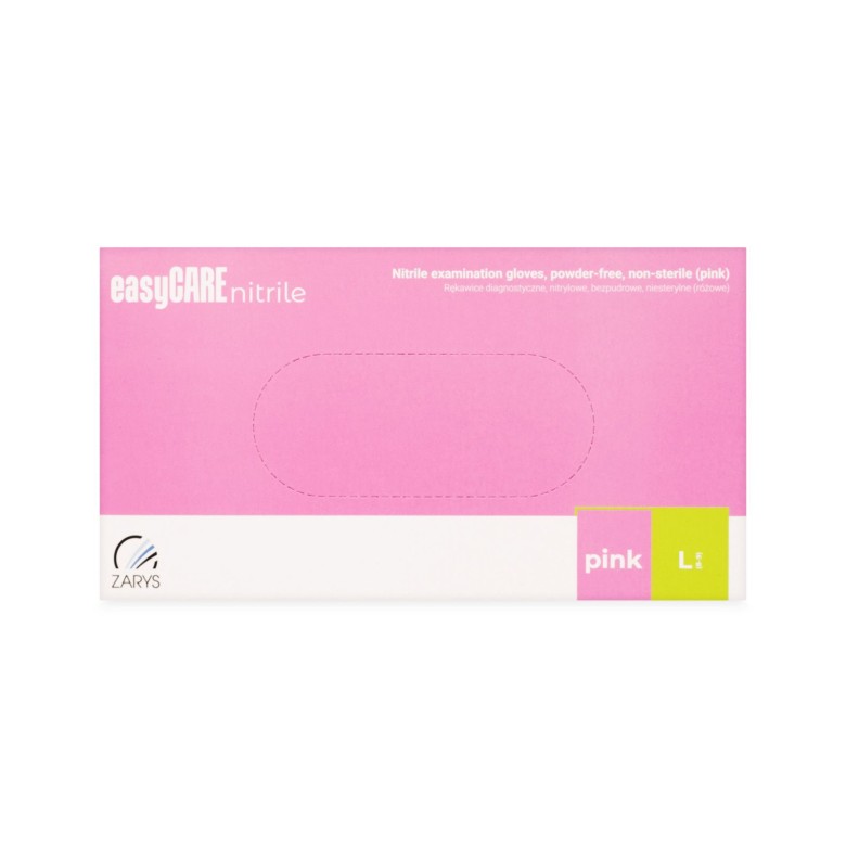 Manusi nitril de unica folosinta, Pink, L, 100 buc