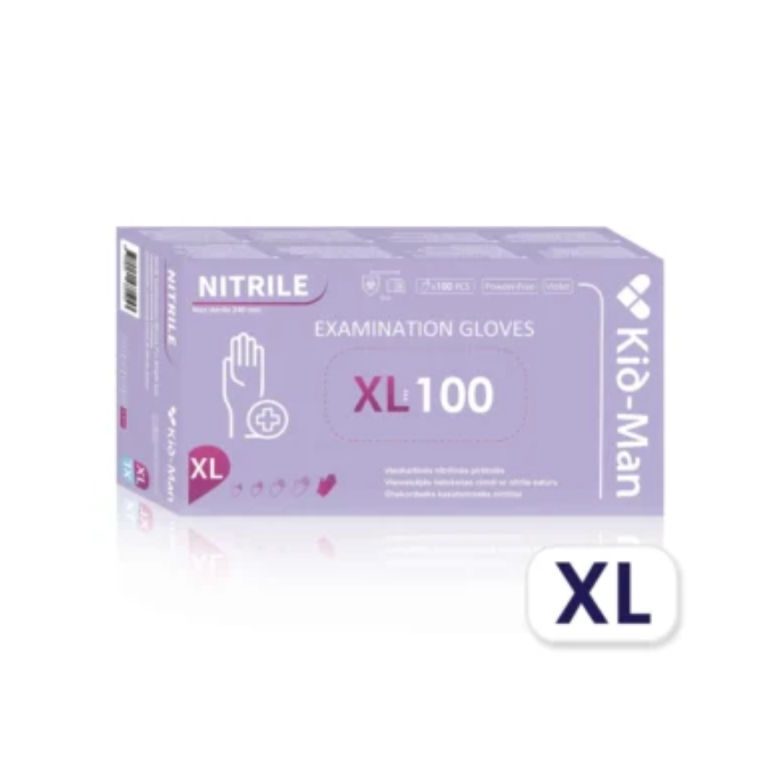 Manusi nitril, Kid Man, Purple, XL, 100 buc