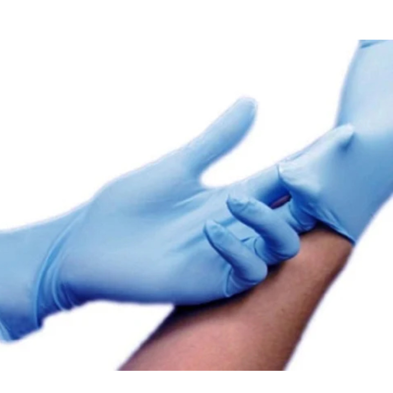 Manusi nitril de unica folosinta, Blue, XL, 100 buc