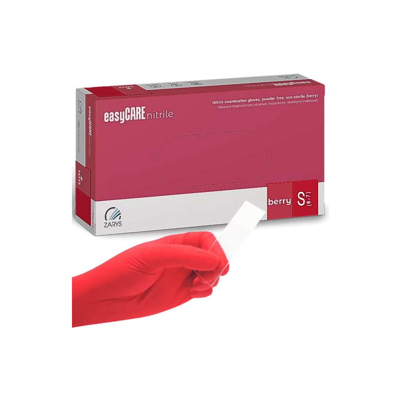 Manusi nitril de unica folosinta, Berry, S, 100 buc