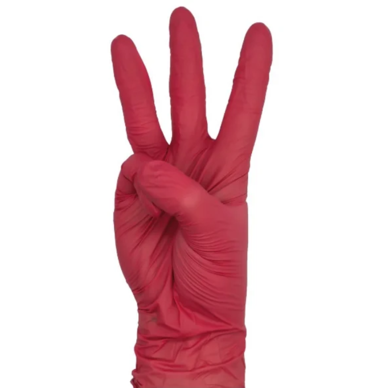 Manusi nitril de unica folosinta, Berry, M, 100 buc