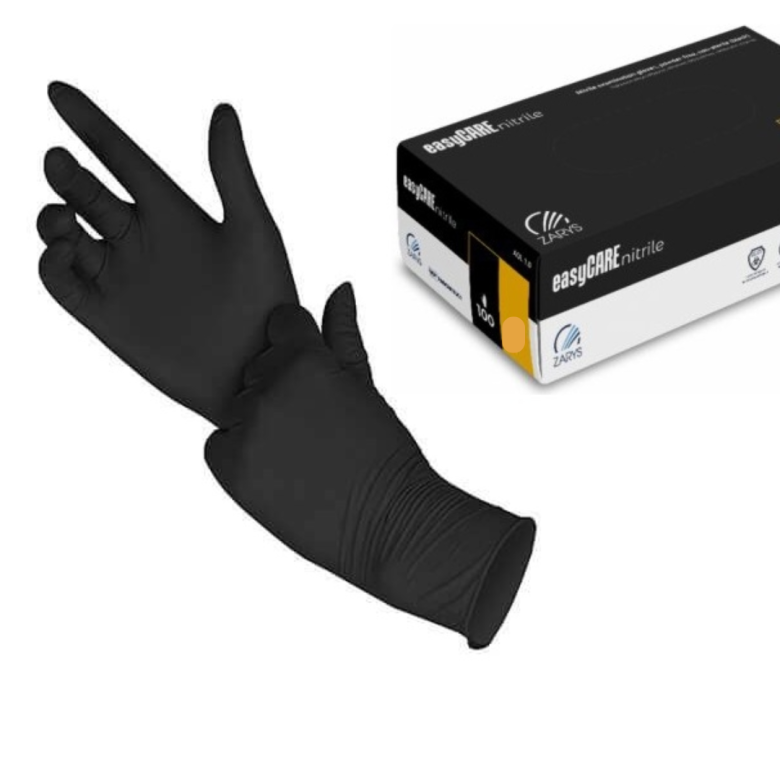 Manusi nitril de unica folosinta, Black, S, 100 buc