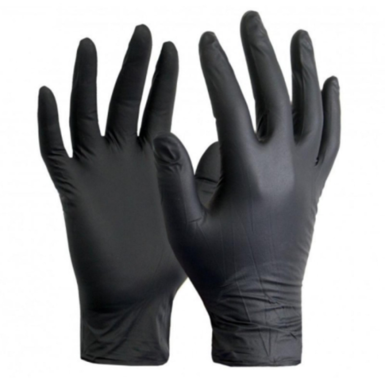 Manusi nitril de unica folosinta, Black, S, 100 buc