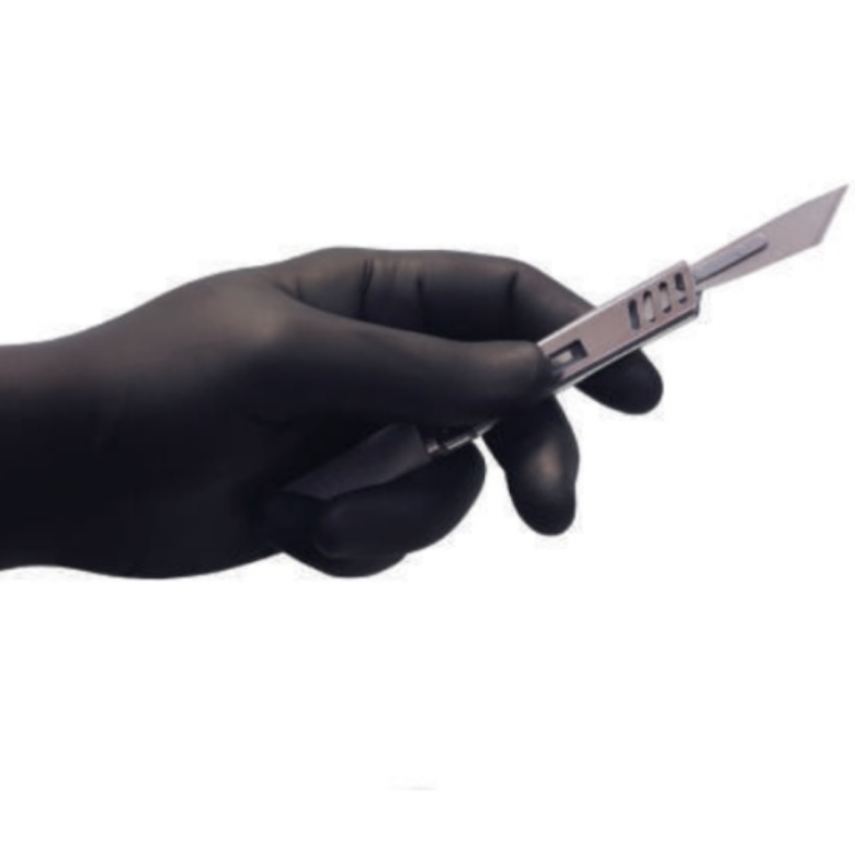 Manusi nitril de unica folosinta, Black, M, 100 buc