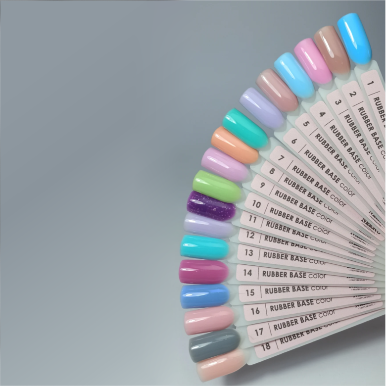 18 Color Rubber Base
