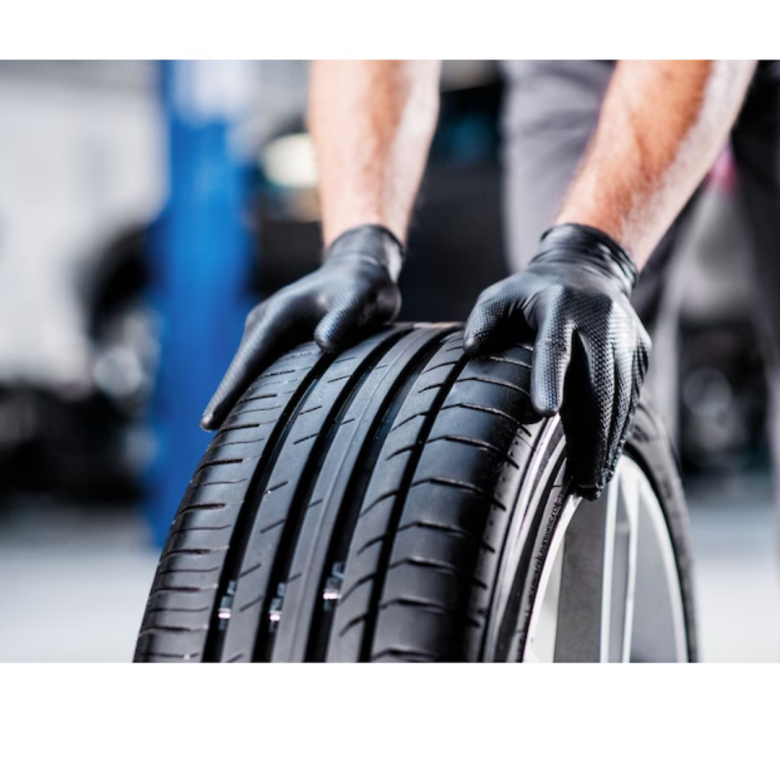 Manusi Nitril Gofrate Diamantate Black XL,50 buc