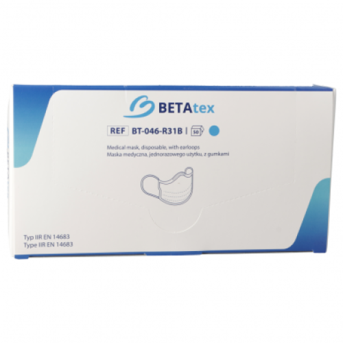 Măști chirurgicale medicale BETAtex, 3-strat,50 bucăți