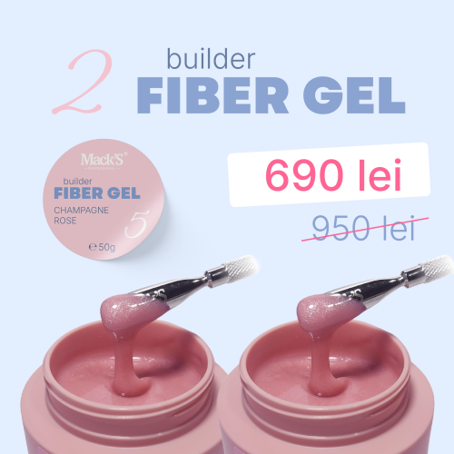 2X Fiber Champagne Rose 5/50g