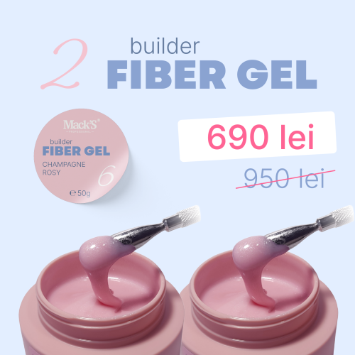 2X Fiber Champagne Rosy 6/50g