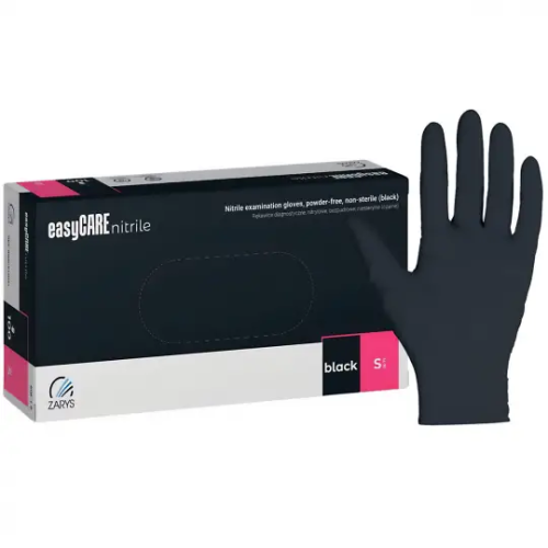 Manusi nitril de unica folosinta, Black, S, 100 buc