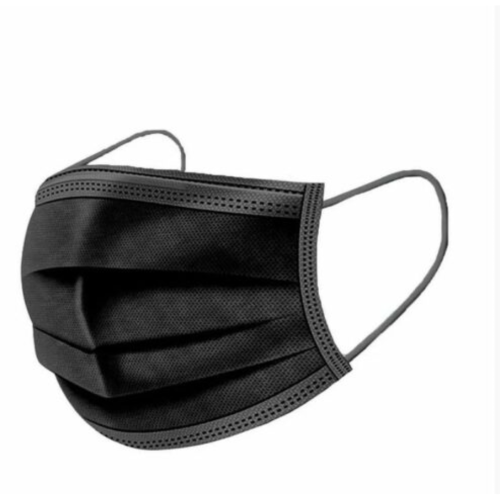Măști chirurgicale medicale, 3-strat, Negru,50 buc