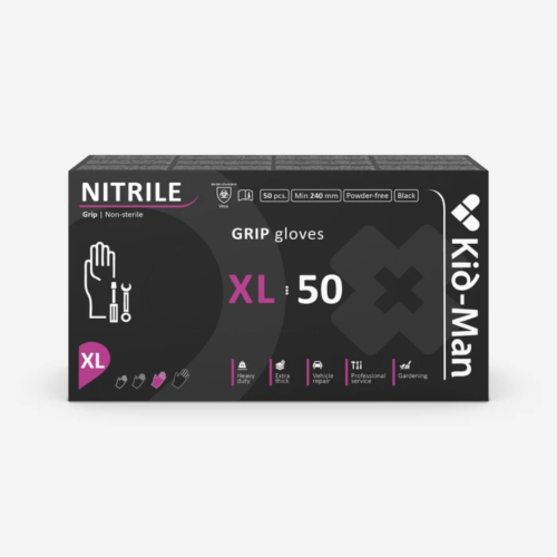 Manusi nitril, Kid Man, Black, XL, 100 buc