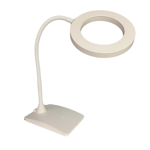 Lampa circulara de masa White cu USB