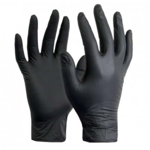 Manusi nitril de unica folosinta, Black, L, 100 buc