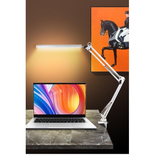 Lampa de masă cu clemă 12w white