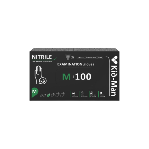 Manusi nitril, Kid Man, Black, M, 100 buc